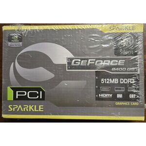 GE Force 8400 GS PCI Sparkle 512MB DDR3 Graphics Card Nvidia Silent‎ HDMI NEW